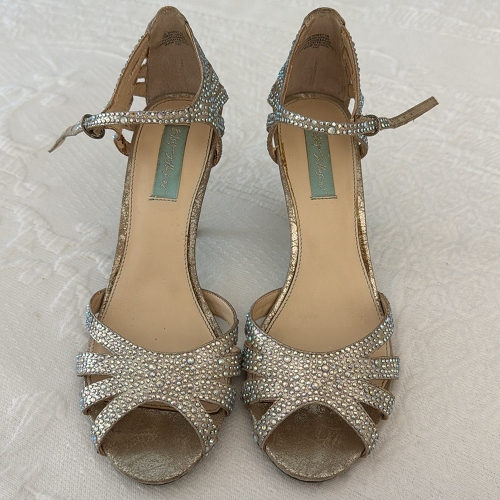 Betsey Johnson Glitter Dress Sandals
